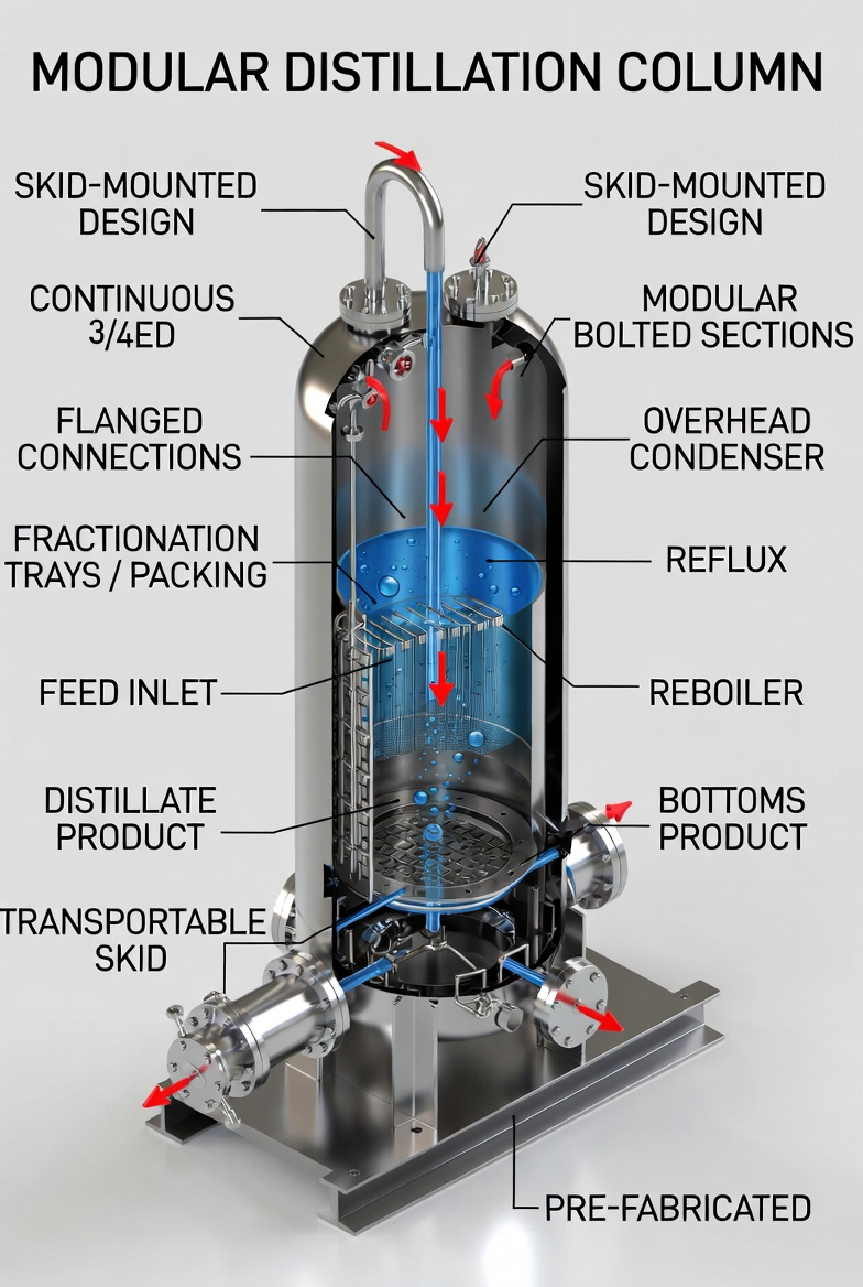 Modular Distillation Column