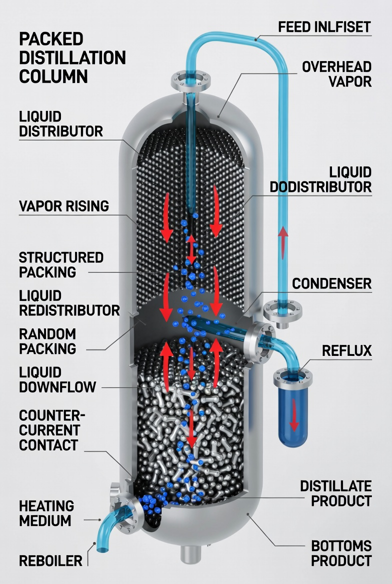 Packed Distillation Column